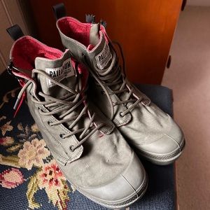 High top Palladium boots. Zipper sides.  Never worn.  Size 12
